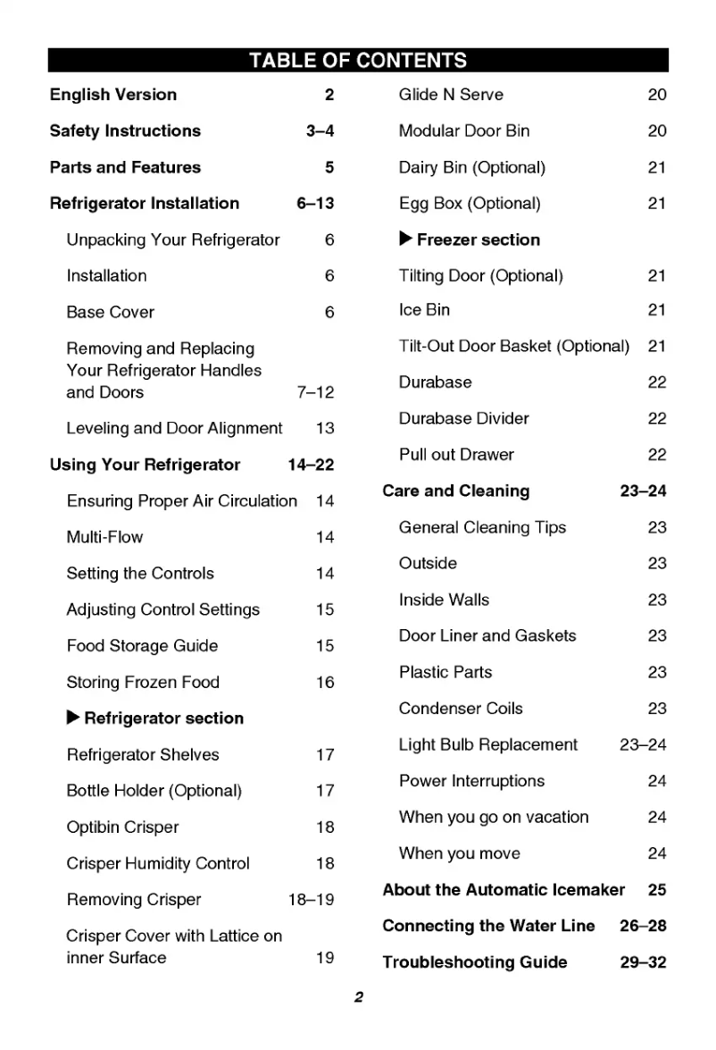 Imagen de la primera página del manual del dispositivo GR-B218JSFA