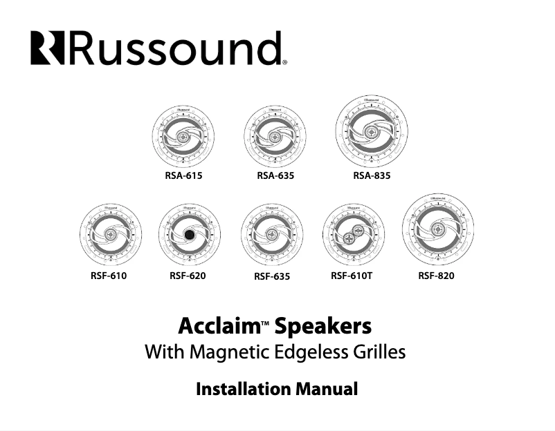 Página 1 del manual Manual de usuario Russound RS-F610T