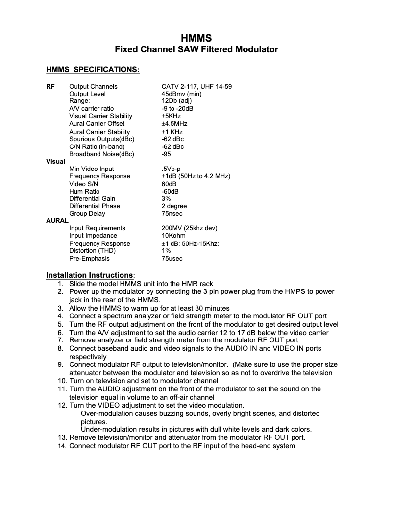 Imagen de la primera página del manual del dispositivo HMMS-22