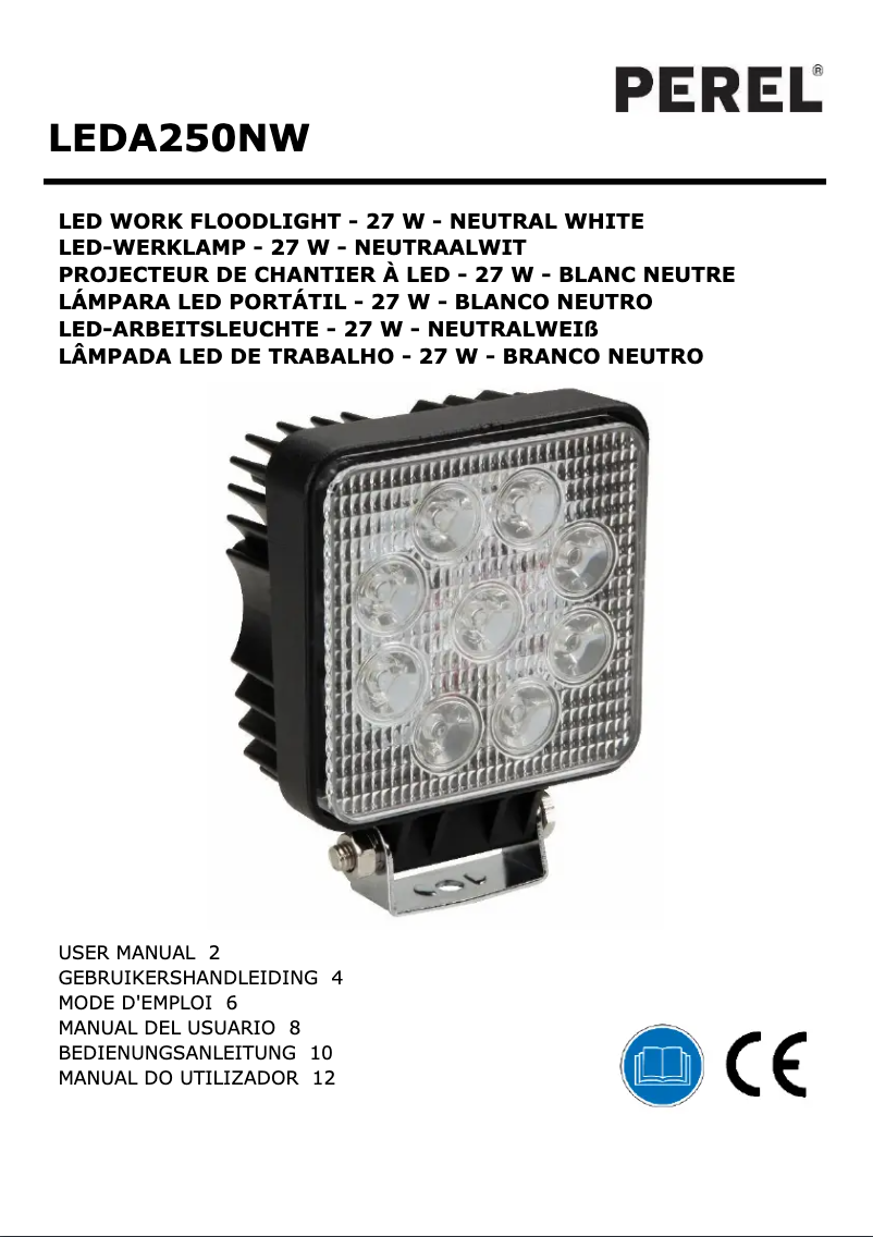 Página 1 del manual Manual de usuario Perel LEDA250NW