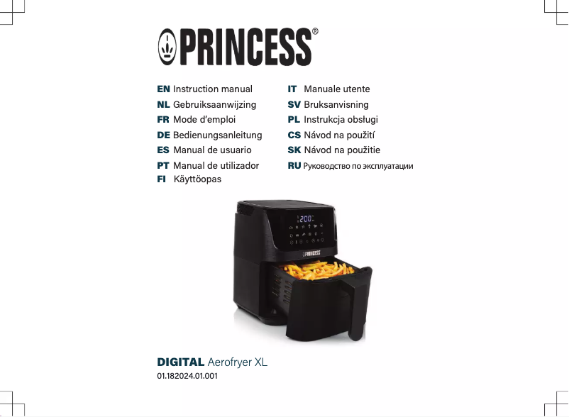 Página nº 1 - Manual de usuario Princess Digital Airfryer XL 182024