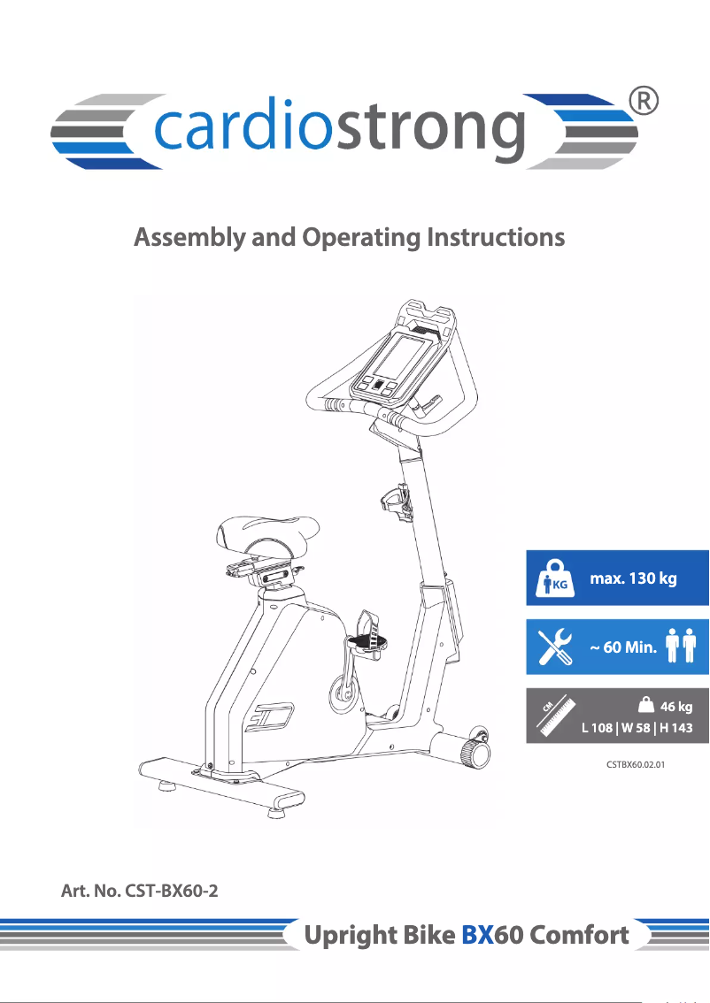 Imagen de la primera página del manual del dispositivo BX60 Comfort