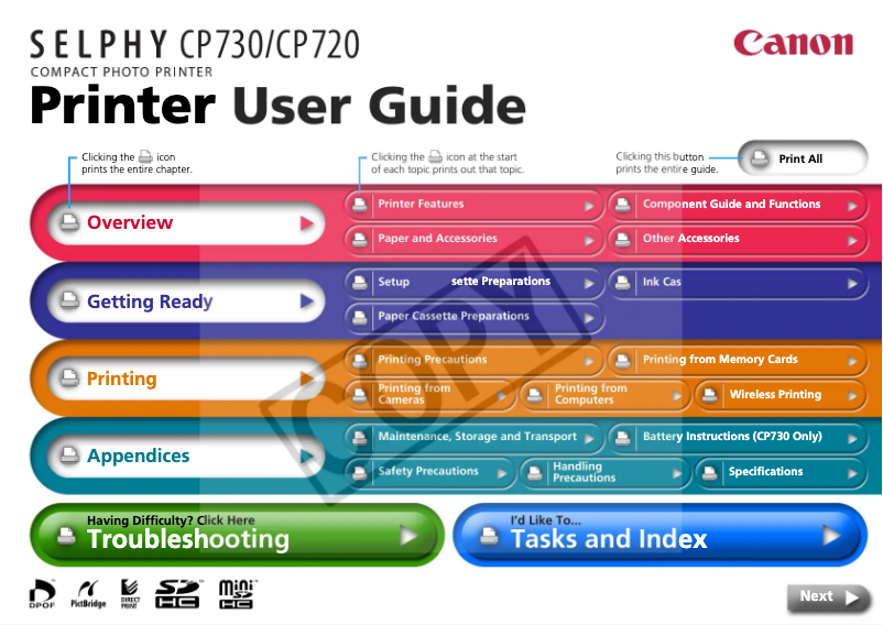 Página 1 del manual Manual de usuario Canon Selphy CP730