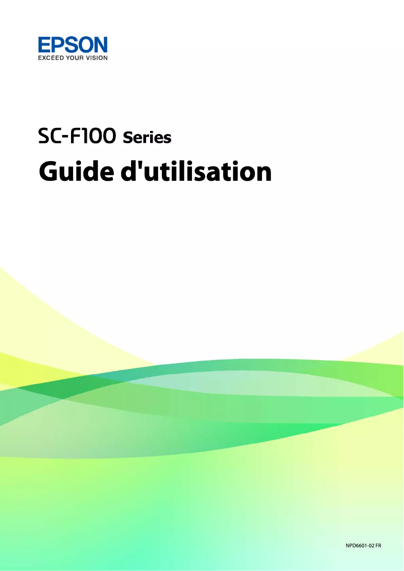 Página 1 del manual Manual de usuario Epson SC-F100