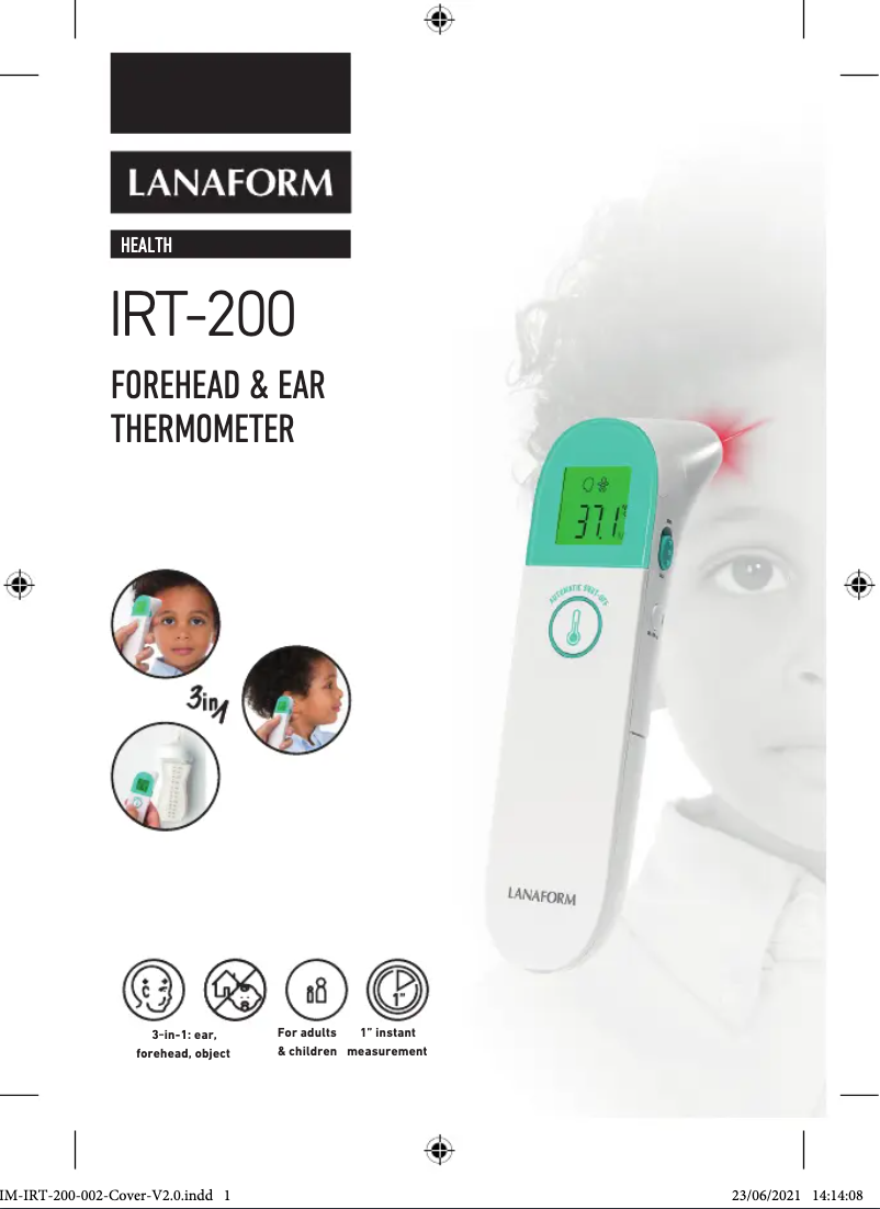 Imagen de la primera página del manual del dispositivo IRT-200