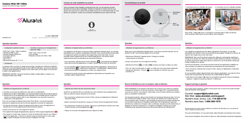 Página 1 del manual Guía de inicio rápido Aluratek AWC02F