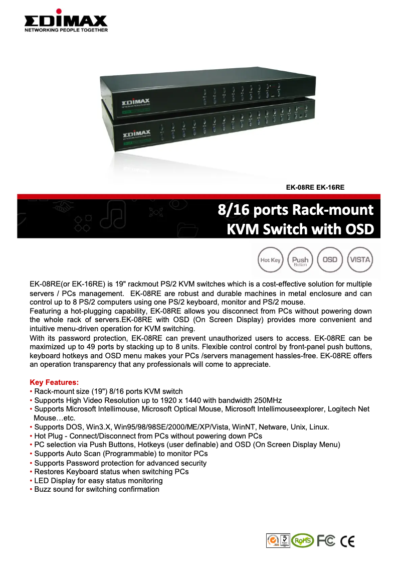 Página nº 1 - Manual de usuario Edimax EK-08RE