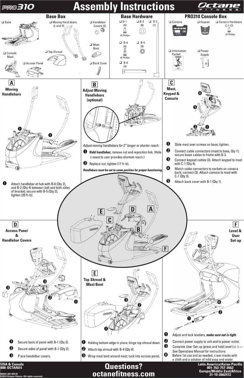 Página nº 1 - Instrucciones / montaje Octane Pro310