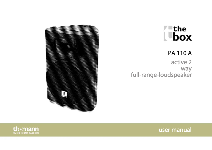 Imagen de la primera página del manual del dispositivo PA 110 A