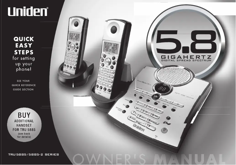 Imagen de la primera página del manual del dispositivo TRU 5885