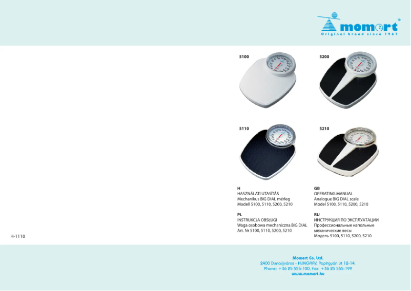 Página nº 1 - Manual de usuario Momert 5200
