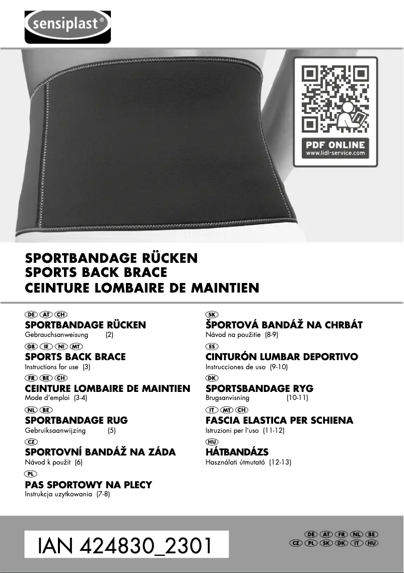 Página 1 del manual Manual de usuario Sensiplast IAN 424830