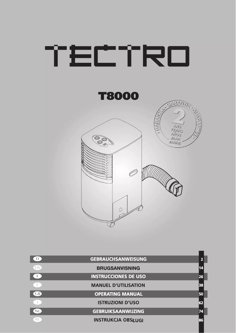Página 1 del manual Manual de usuario Tectro T8000