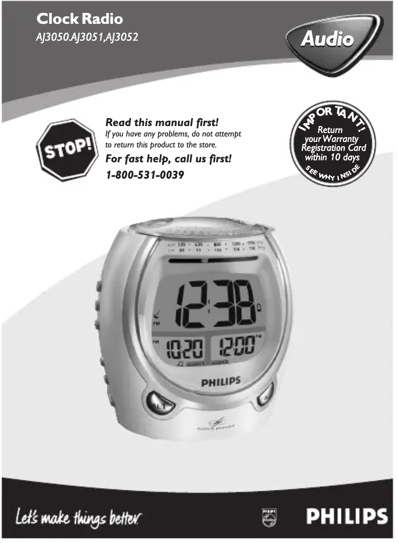 Página 1 del manual Manual de usuario Philips AJ3050