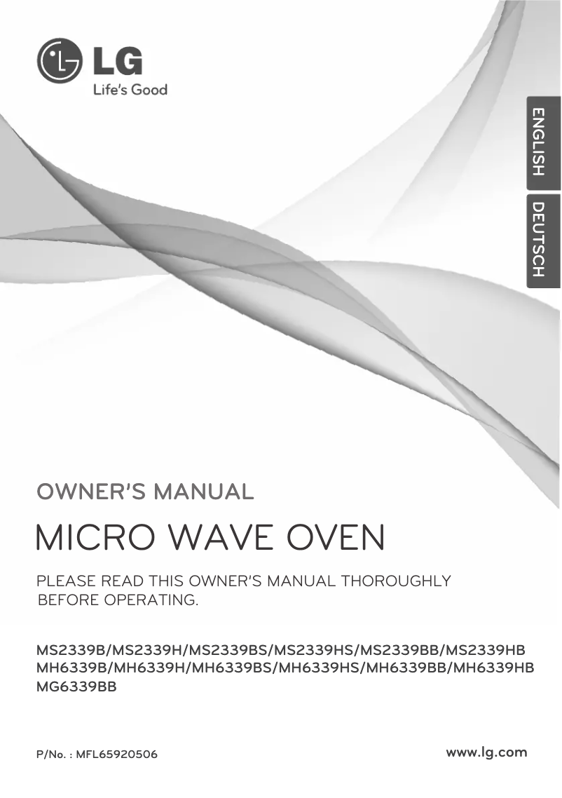 Imagen de la primera página del manual del dispositivo MG6339BB