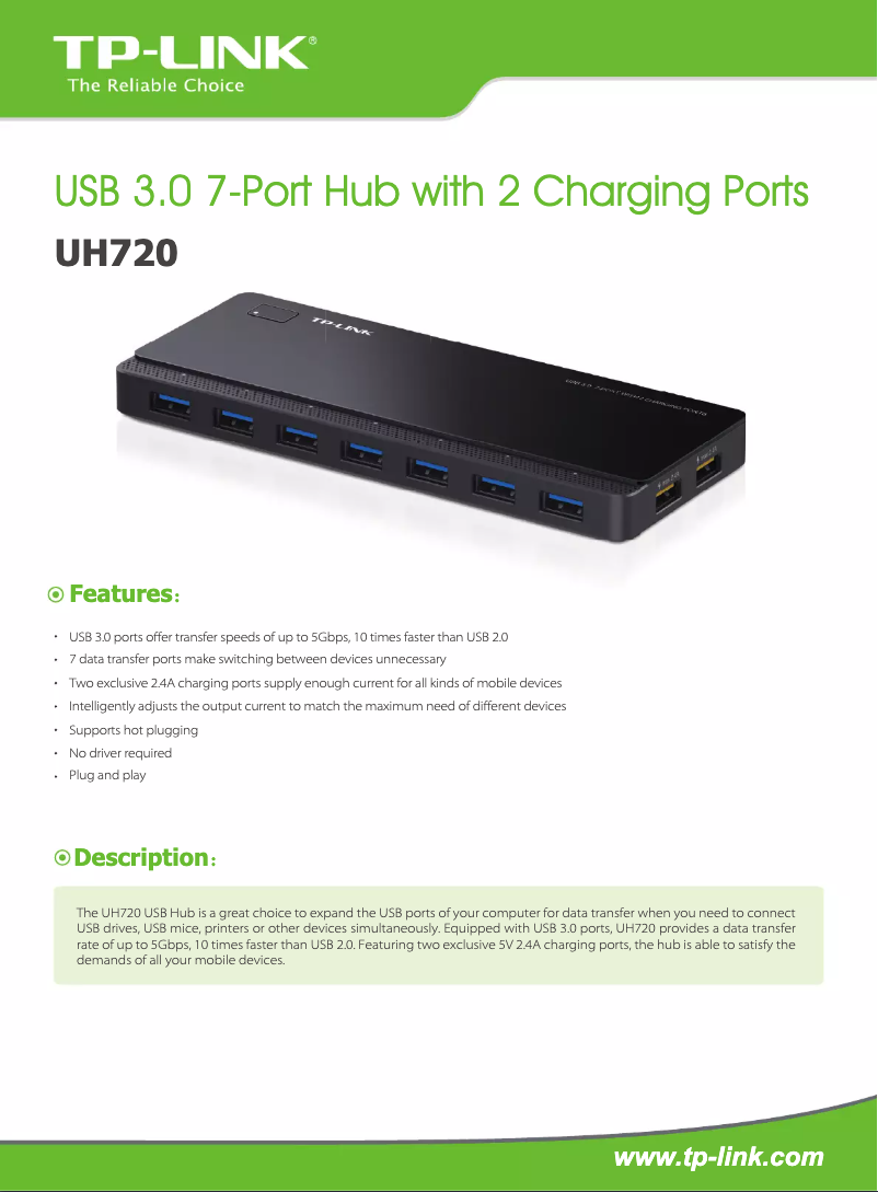 Página nº 1 - Folleto TP-Link UH720