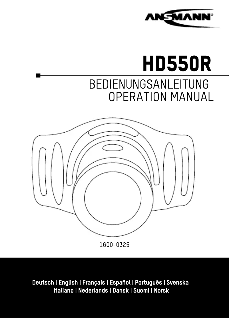 Página 1 del manual Manual de usuario Ansmann HD500R