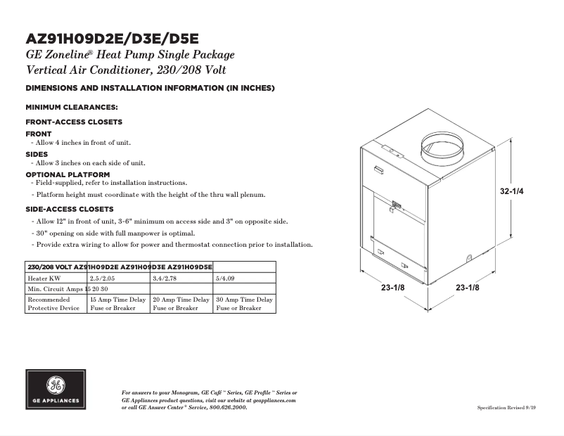 Imagen de la primera página del manual del dispositivo AZ91H09D2E