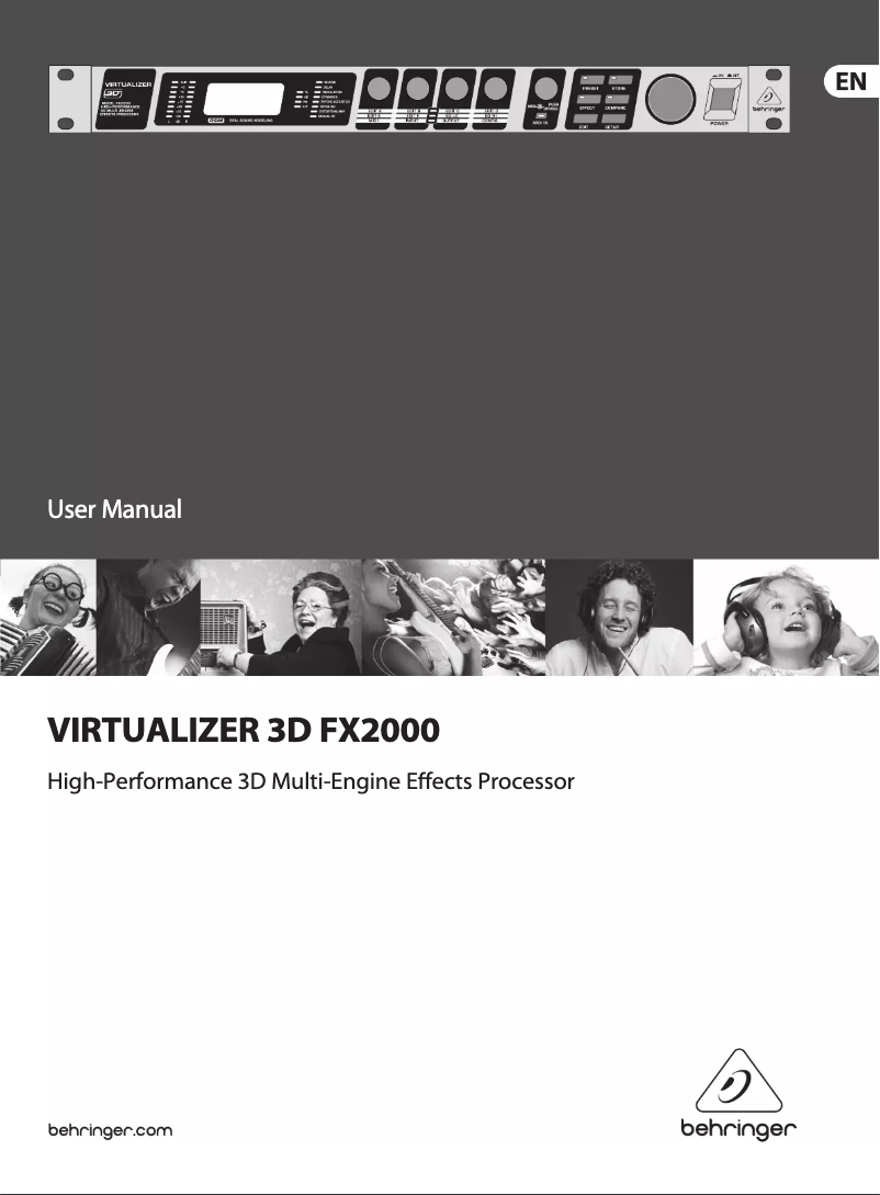 Página nº 1 - Manual de usuario Behringer Virtualizer 3D FX2000