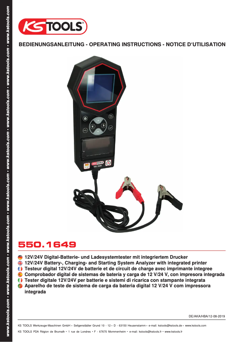 Imagen de la primera página del manual del dispositivo 550.1649