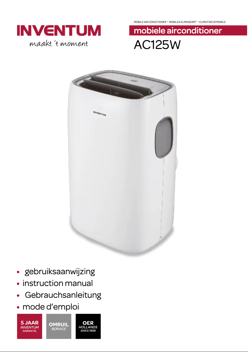 Imagen de la primera página del manual del dispositivo AC125W