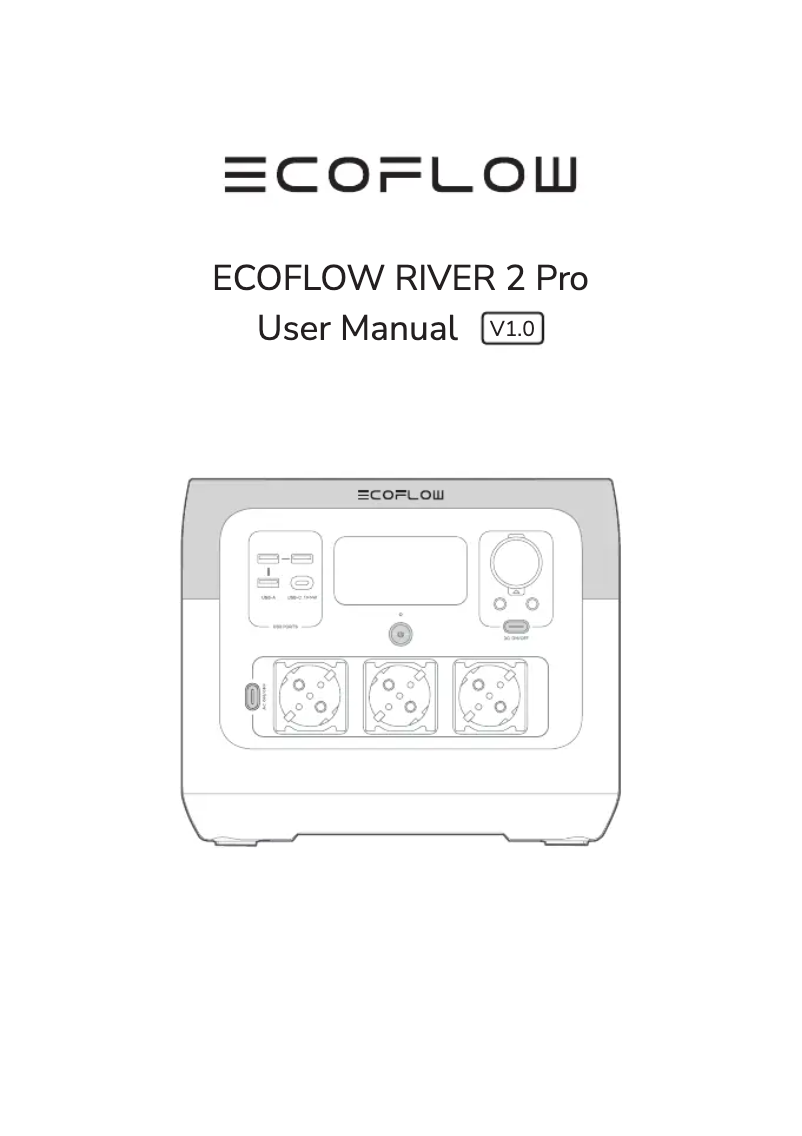 Imagen de la primera página del manual del dispositivo RIVER 2 Pro