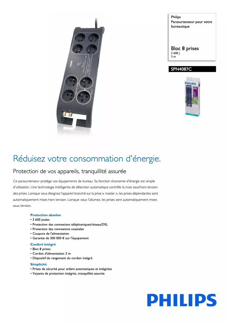 Página nº 1 - Ficha técnica Philips SPN4087