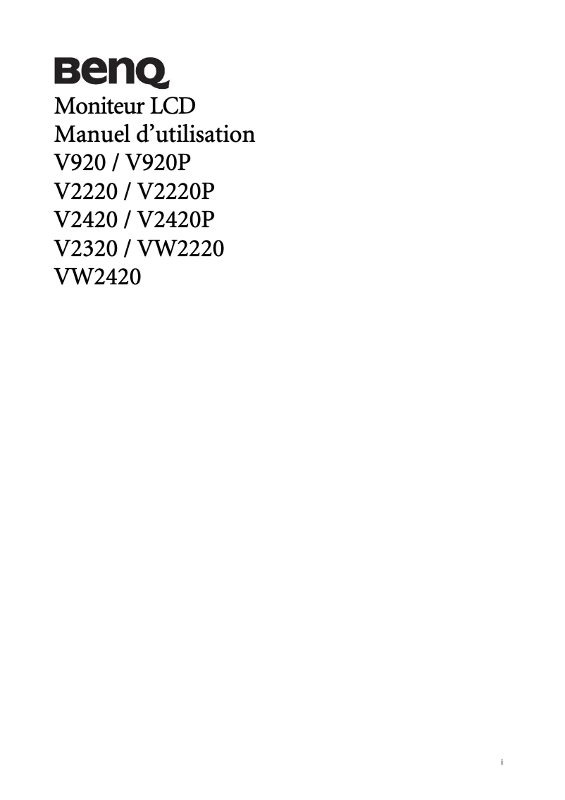 Imagen de la primera página del manual del dispositivo VW2220