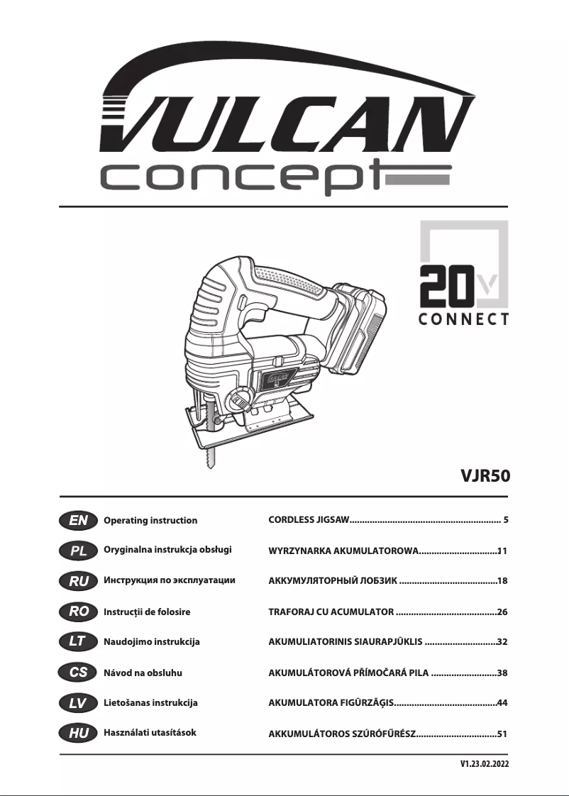 Página 1 del manual Manual de usuario Vulcan VJR50