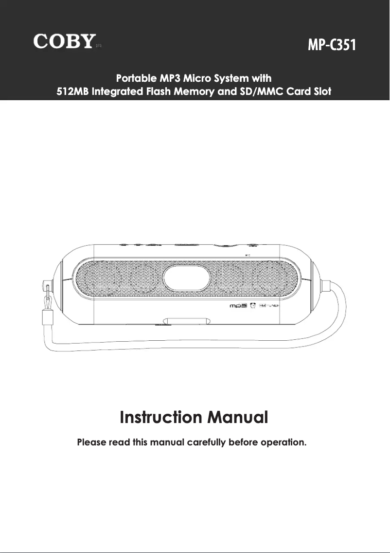 Página 1 del manual Manual de usuario Coby MP-C351