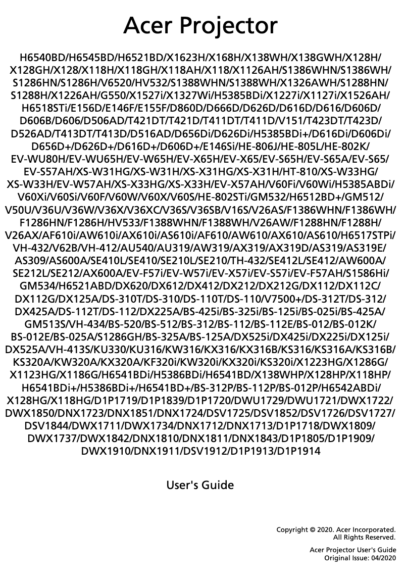 Página nº 1 - Manual de usuario Acer H6518STi