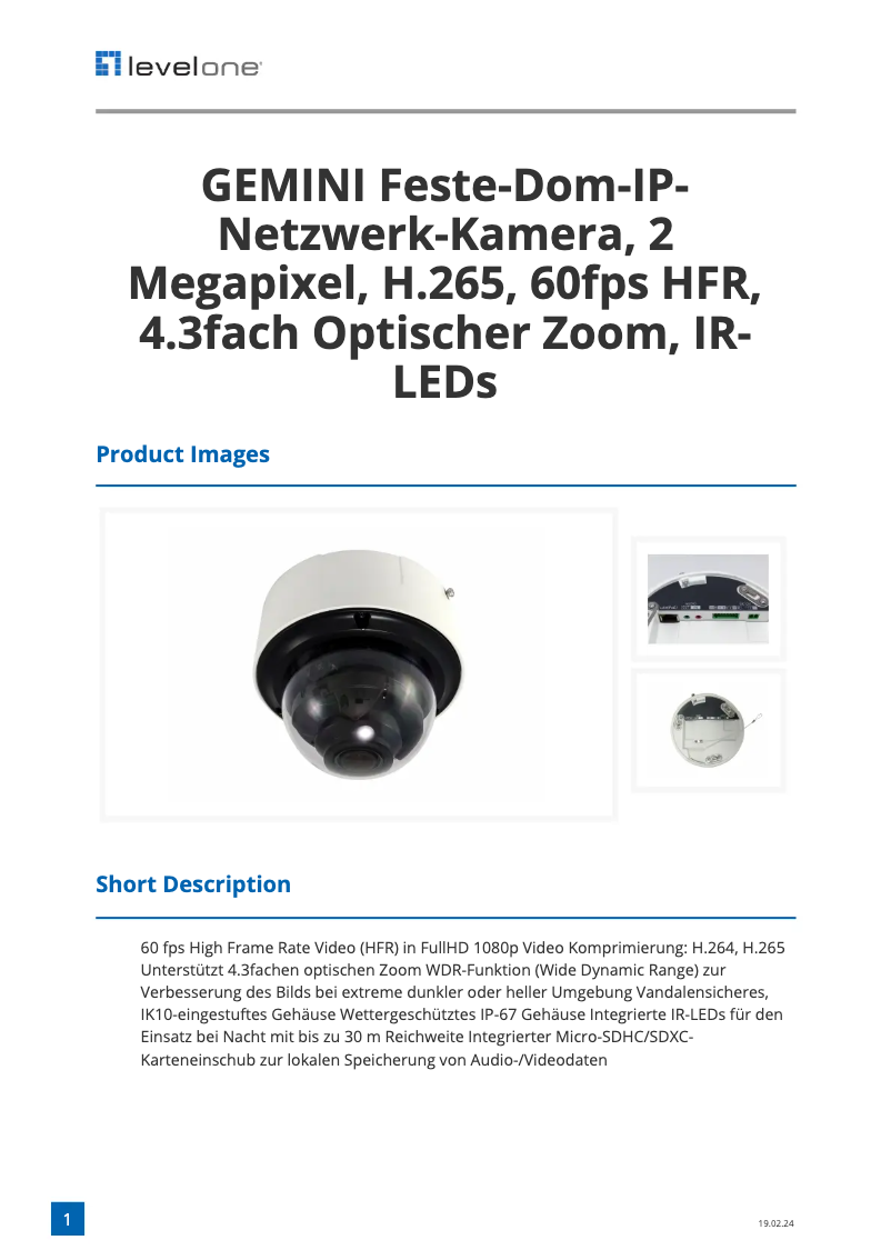Imagen de la primera página del manual del dispositivo FCS-3406