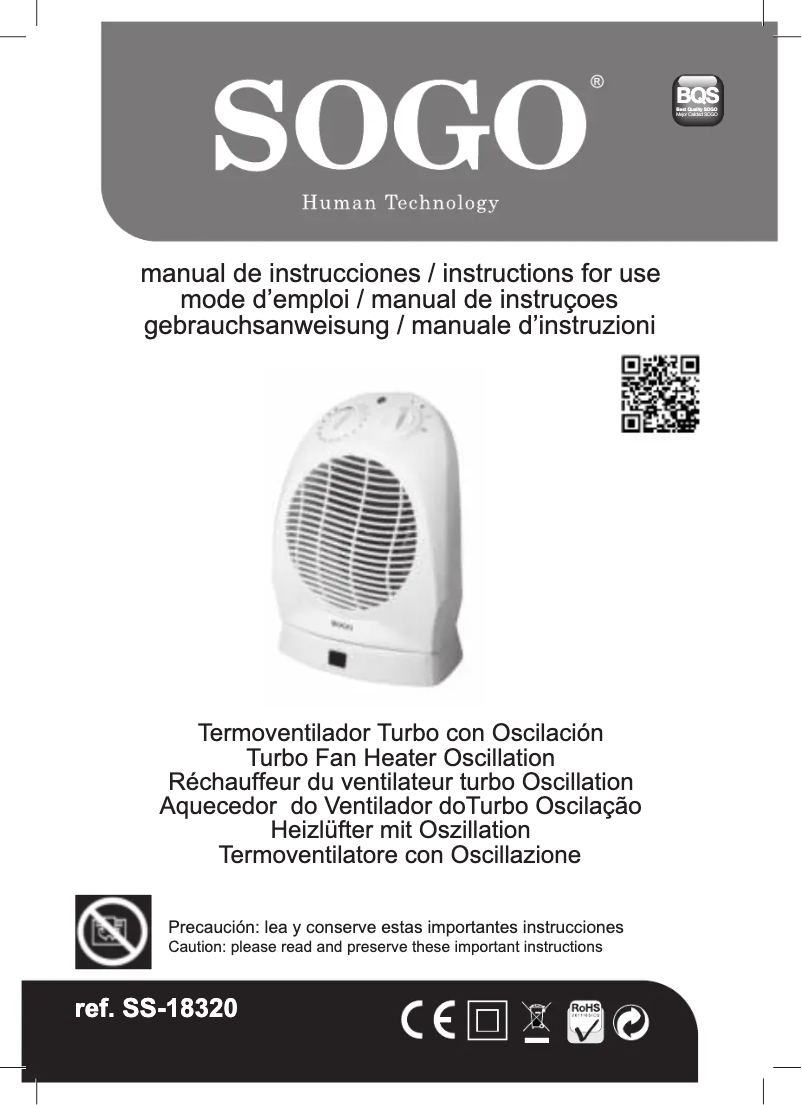Imagen de la primera página del manual del dispositivo SS-18320
