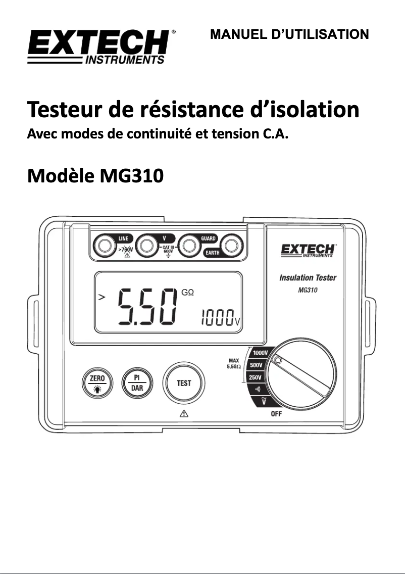 Imagen de la primera página del manual del dispositivo MG310