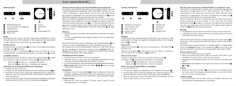 Página nº 1 - Manual de usuario Beyerdynamic A 200 p