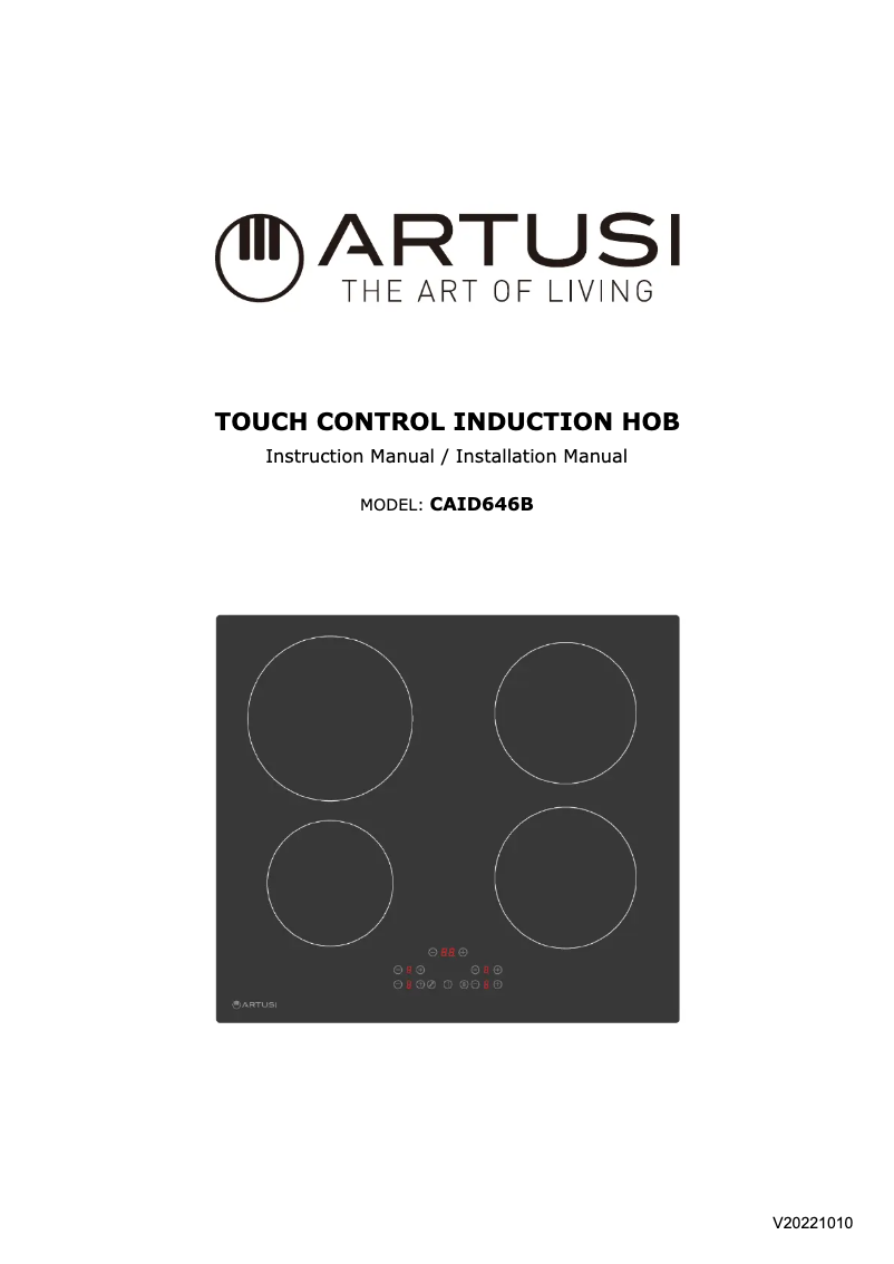 Página 1 del manual Manual de usuario Artusi CAID646B