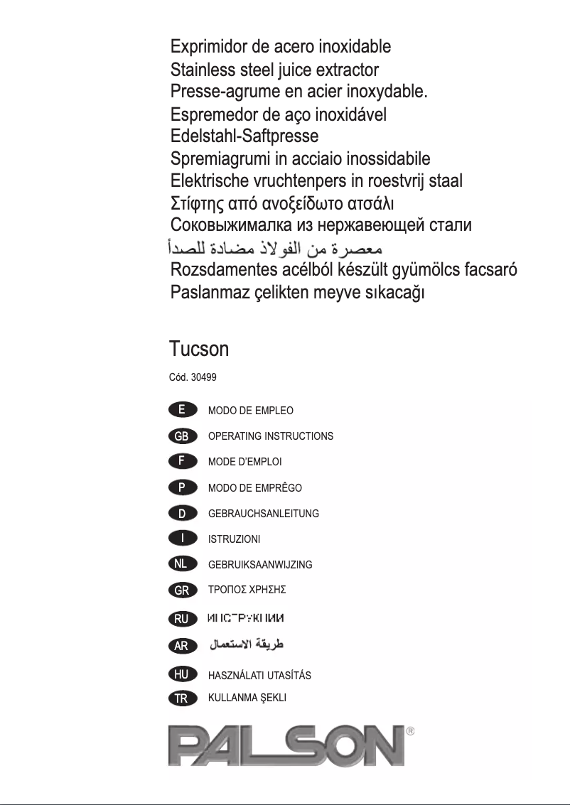 Página nº 1 - Manual de usuario Palson Tucson