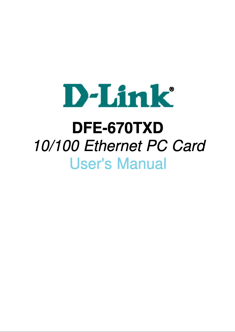 Página 1 del manual Manual de usuario D-Link DFE-670TXD