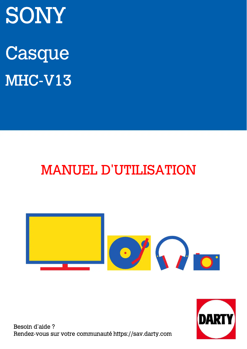 Imagen de la primera página del manual del dispositivo MHC-V13