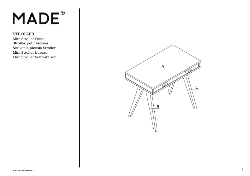 Imagen de la primera página del manual del dispositivo Stroller