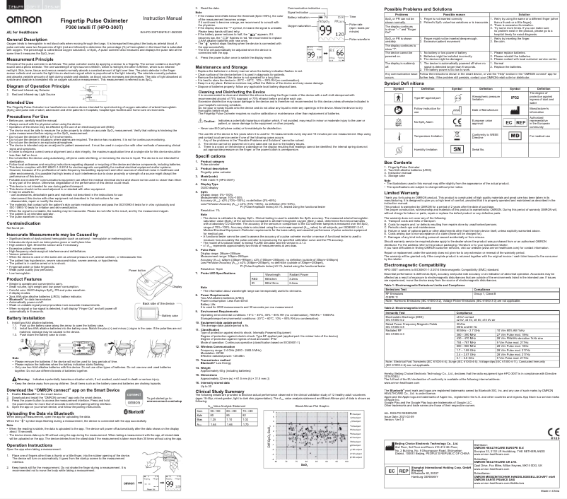 Imagen de la primera página del manual del dispositivo P300 Intelli IT Pulse