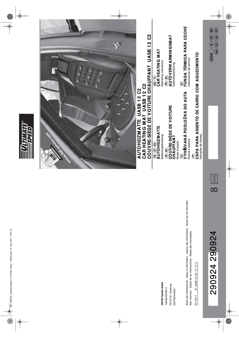 Imagen de la primera página del manual del dispositivo UASB 12 C2