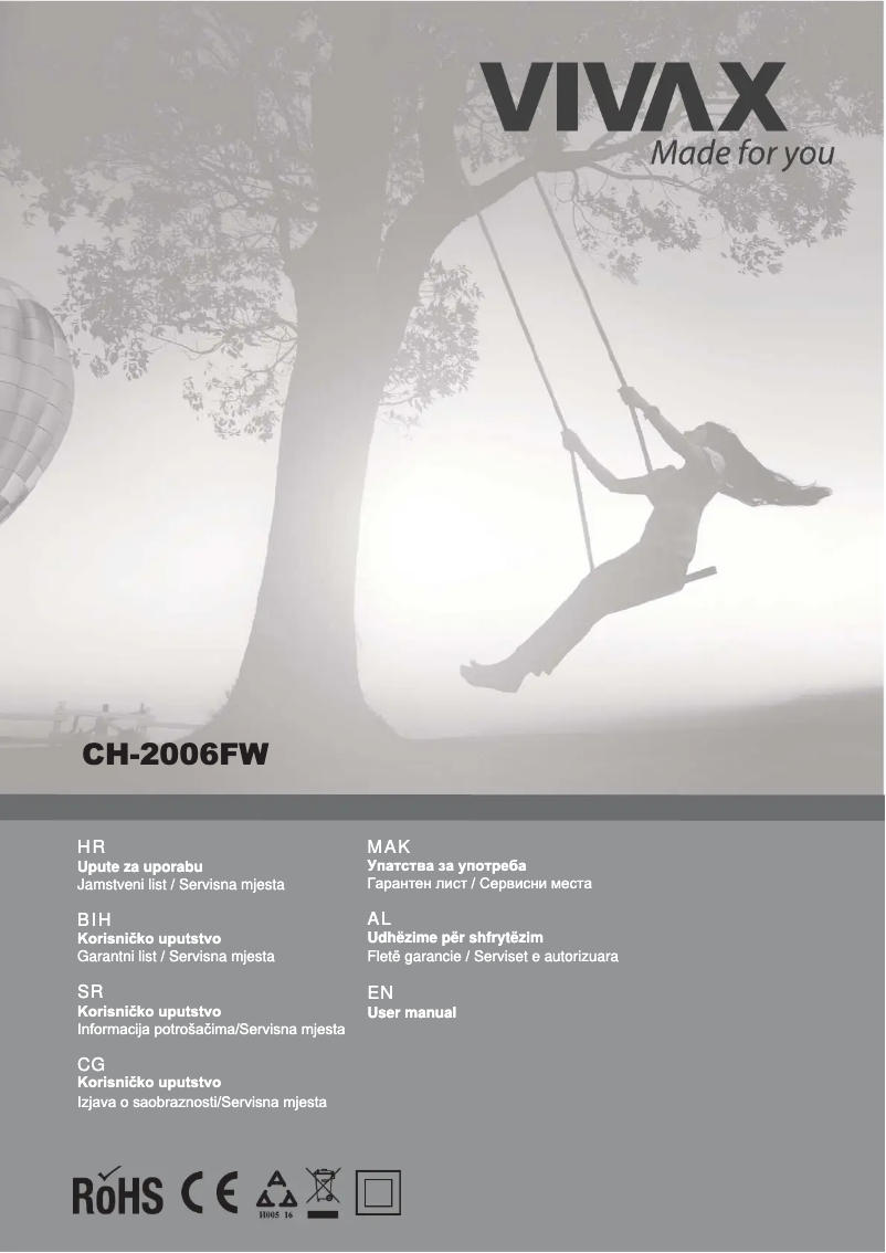 Imagen de la primera página del manual del dispositivo CH-2006FW