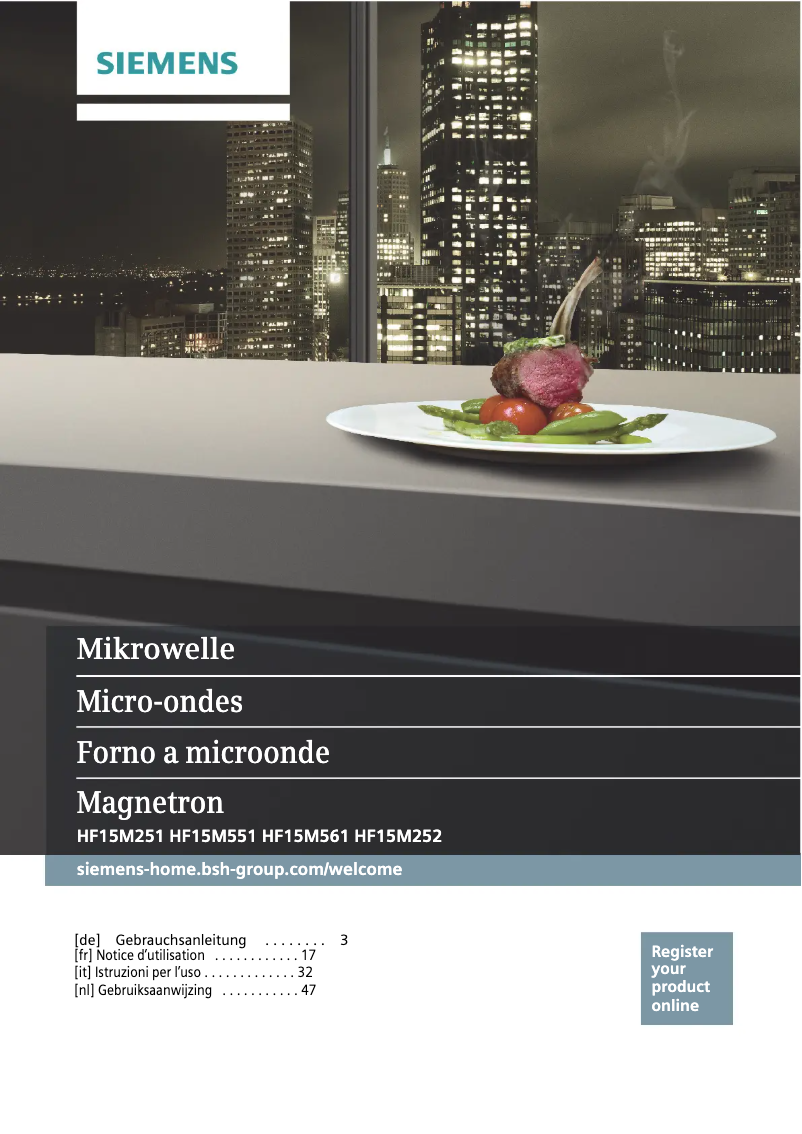 Página nº 1 - Manual de usuario Siemens HF15M251