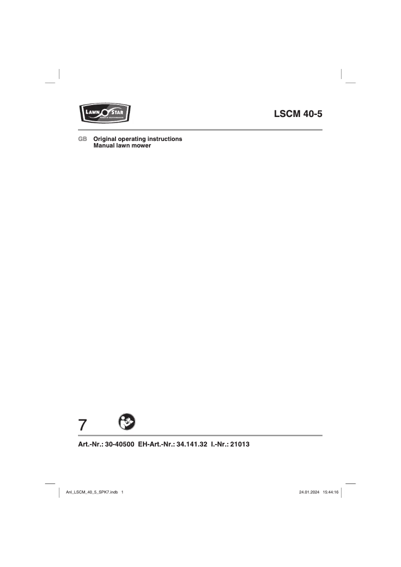 Página nº 1 - Manual de usuario Lawn Star LSCM 40-5