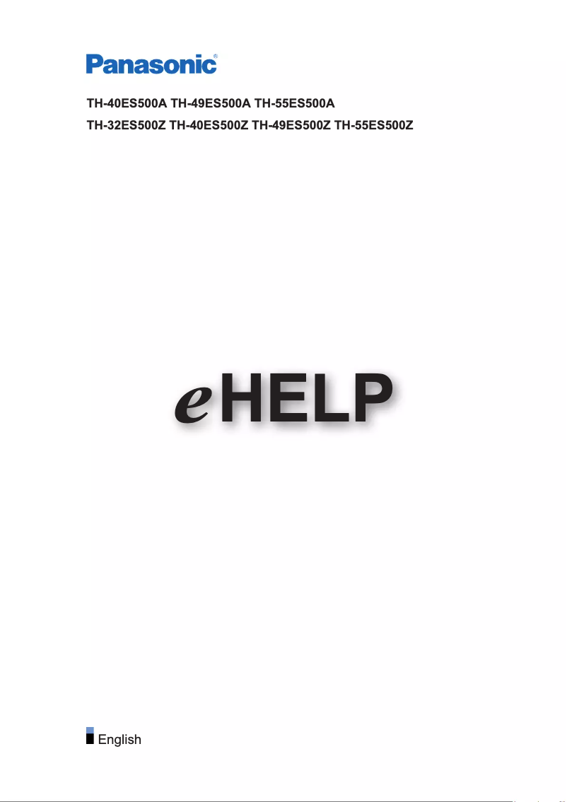 Imagen de la primera página del manual del dispositivo TH-40ES500A