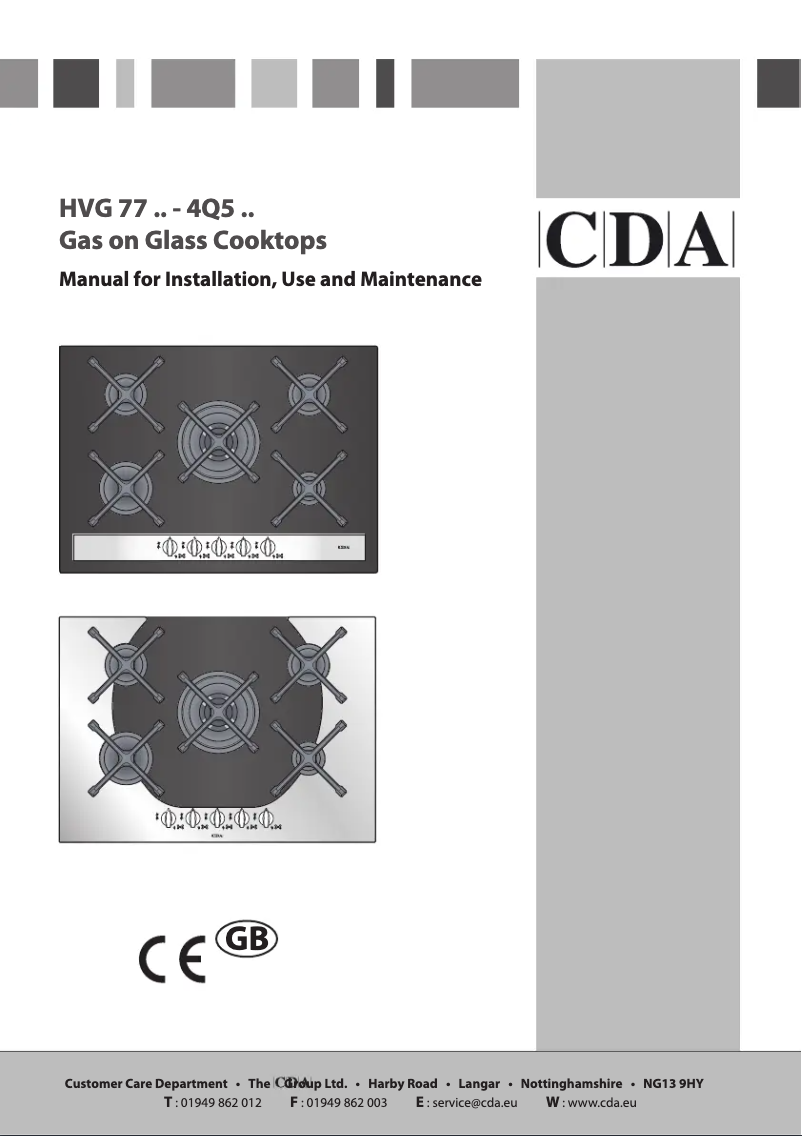 Imagen de la primera página del manual del dispositivo HVG77