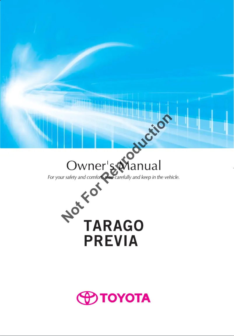 Página 1 del manual Manual de usuario Toyota Previa (2013)