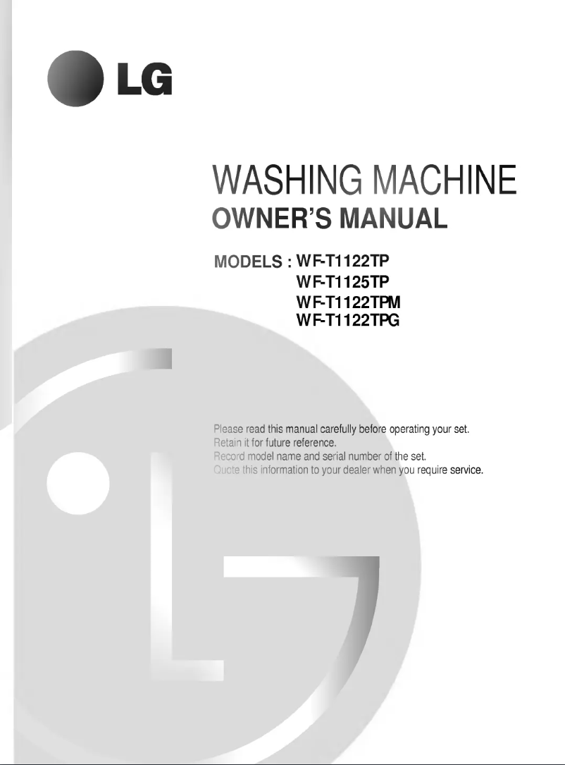 Página 1 del manual Manual de usuario LG WF-T1122TP