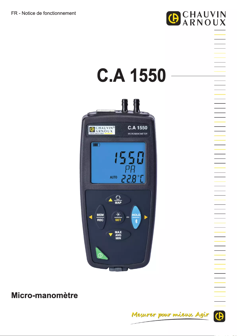 Página 1 del manual Manual de usuario Chauvin Arnoux C.A 1550